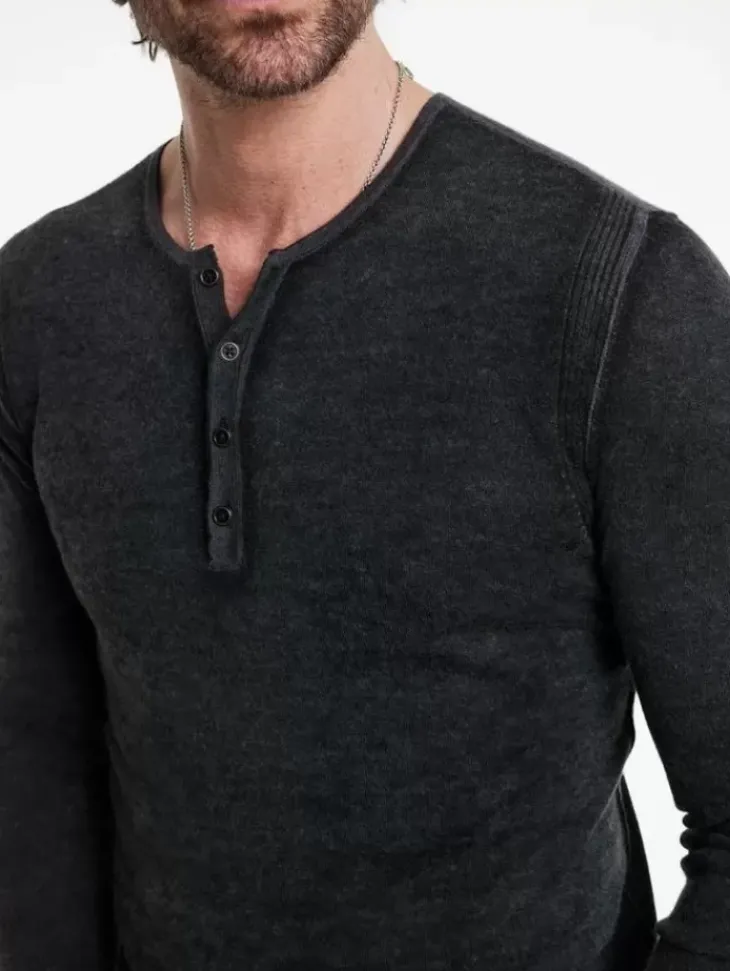 Henleys|Sweaters>John Varvatos CHRISTIE HENLEY FATIGUE