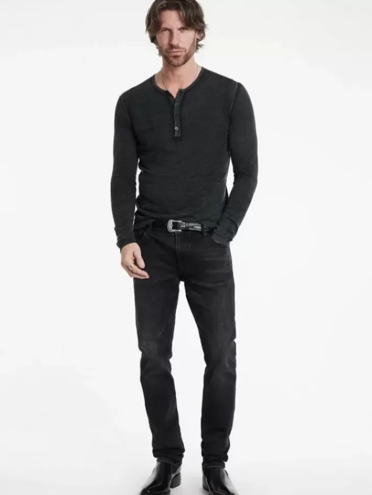 Henleys|Sweaters>John Varvatos CHRISTIE HENLEY FATIGUE