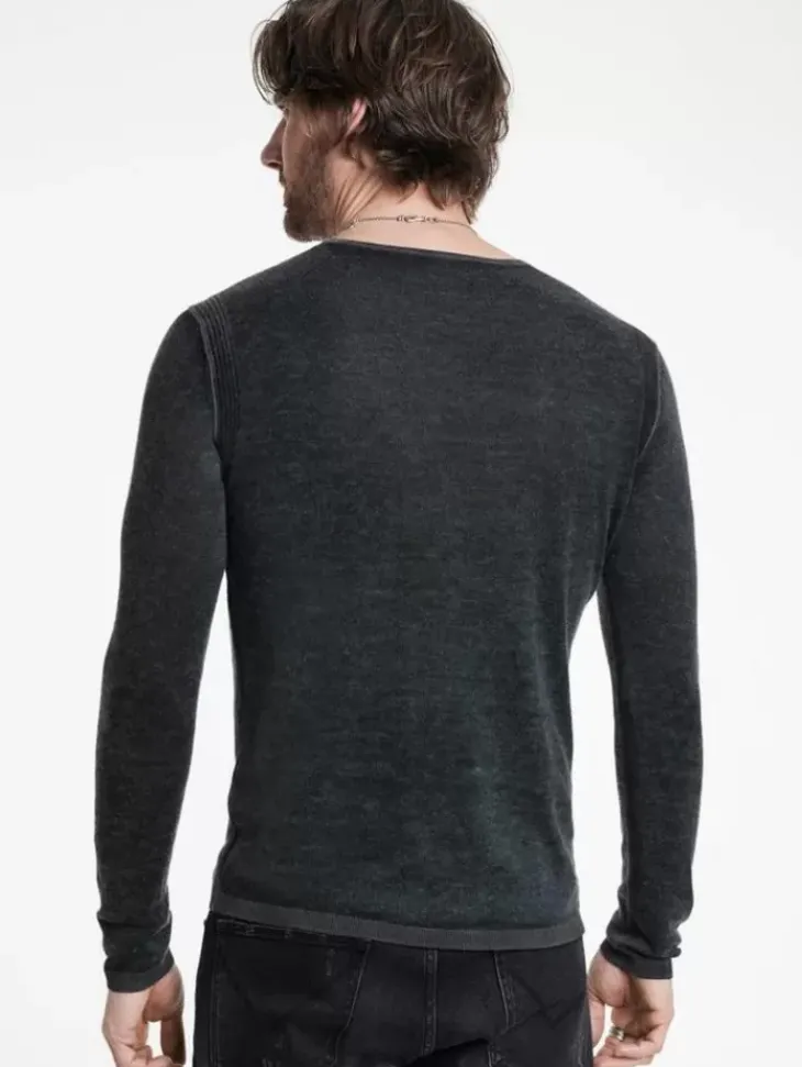 Henleys|Sweaters>John Varvatos CHRISTIE HENLEY FATIGUE