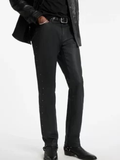Jeans & Pants>John Varvatos DANTE STUDDED JEANS BLACK
