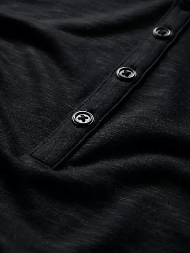 Henleys>John Varvatos DANVILLE HENLEY BLACK