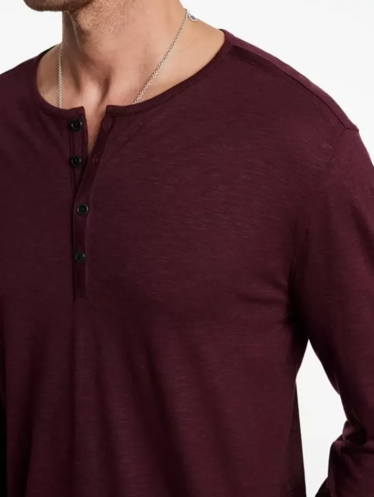 Henleys>John Varvatos DANVILLE HENLEY POPRED