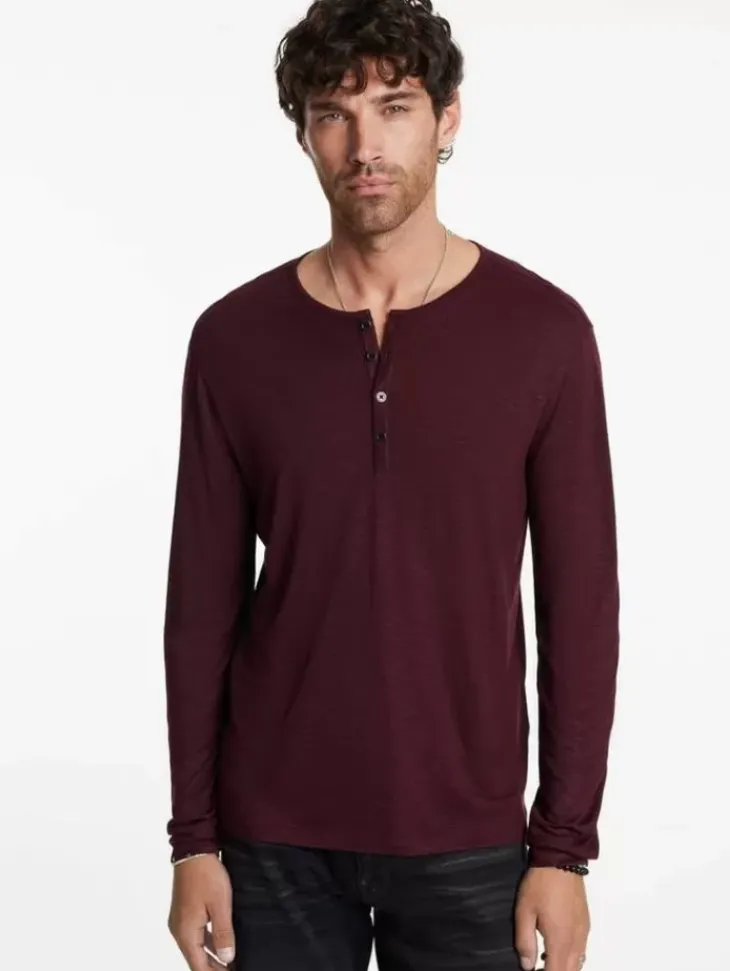 Henleys>John Varvatos DANVILLE HENLEY POPRED