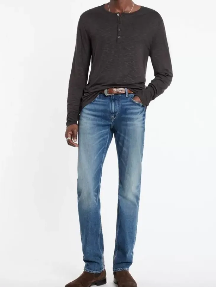 Tops>John Varvatos DANVILLE HENLEY CHOCOLATE