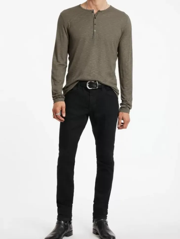 Tops>John Varvatos DANVILLE HENLEY EUCALPTUS