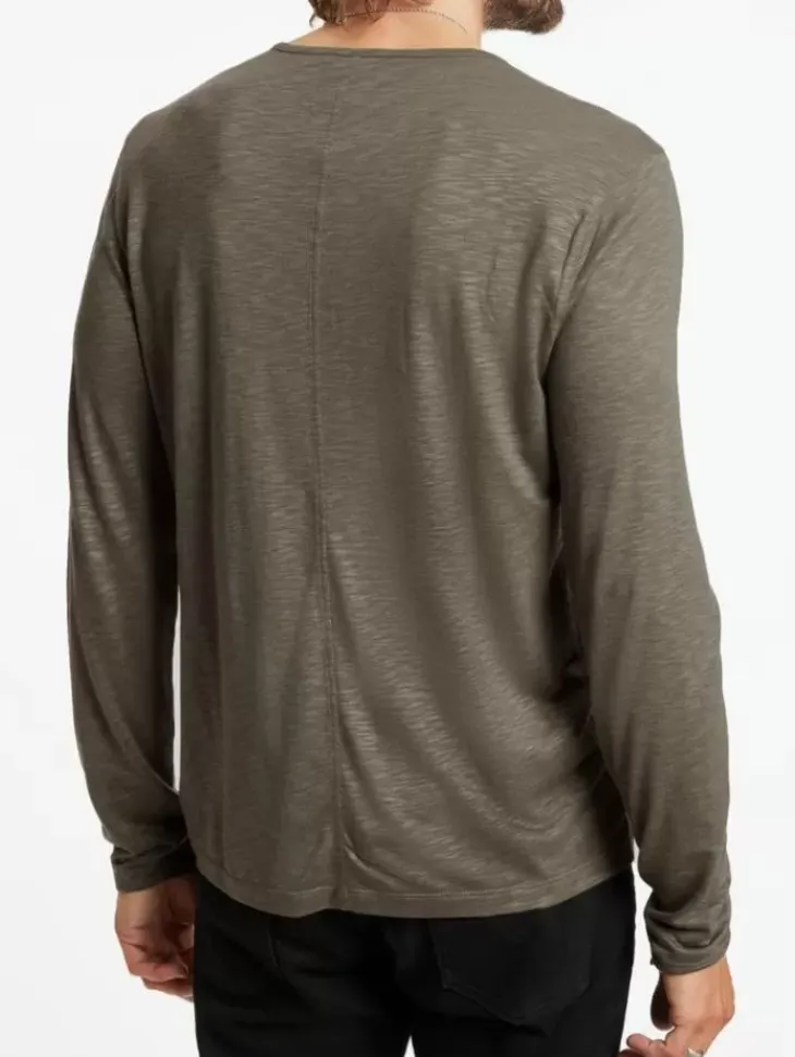 Tops>John Varvatos DANVILLE HENLEY EUCALPTUS