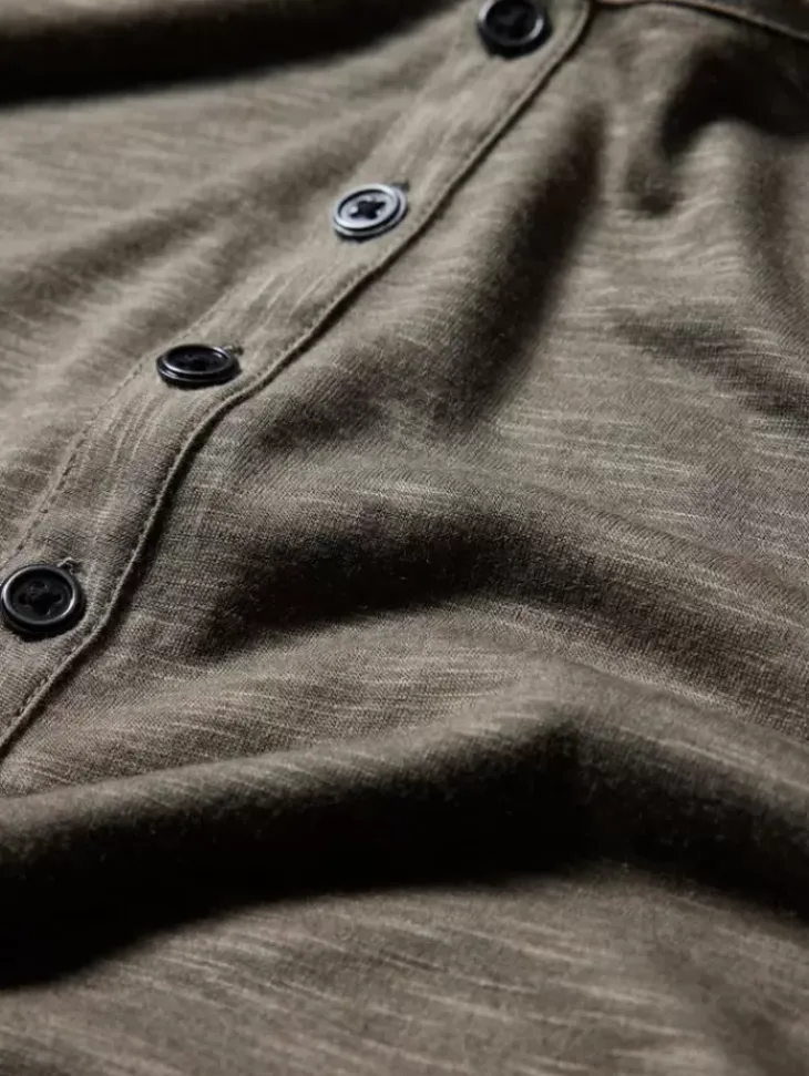 Tops>John Varvatos DANVILLE HENLEY EUCALPTUS