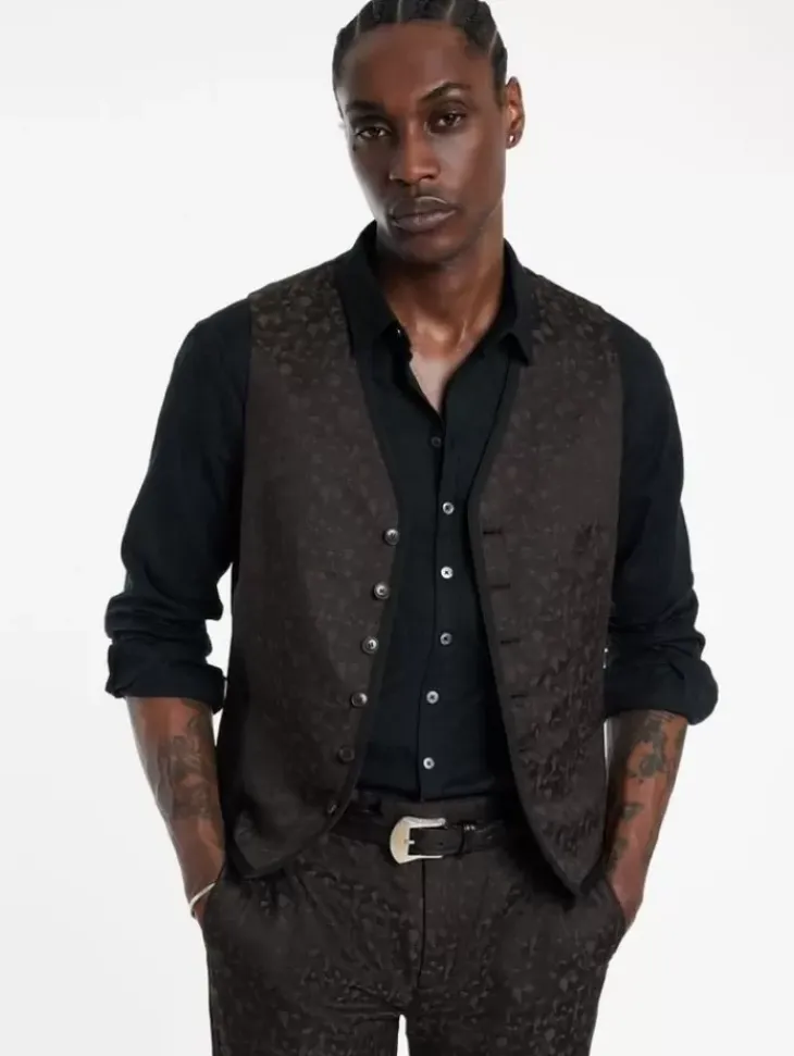 Suit Jackets>John Varvatos DAVIE VEST CHARCOALGREY
