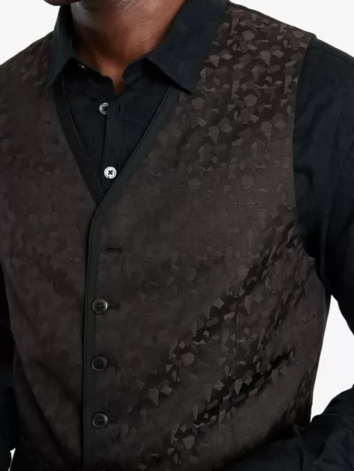 Suit Jackets>John Varvatos DAVIE VEST CHARCOALGREY
