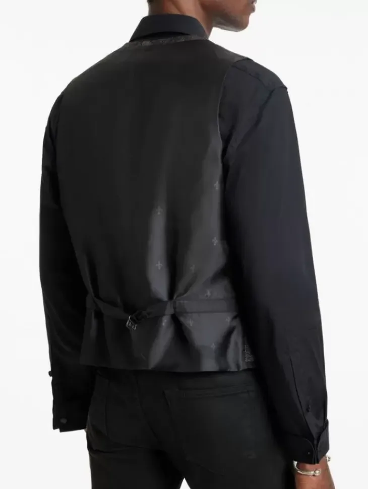Leather & Outerwear|Tops>John Varvatos DAVIE VEST ALMOND