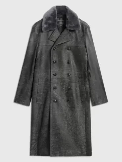 Coats And Jackets|Leather Jackets>John Varvatos DEXTER COAT CARBONGREY