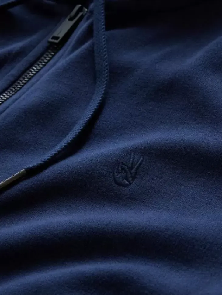 Leather & Outerwear|Tops>John Varvatos DOUBLE KNIT HOODIE INK