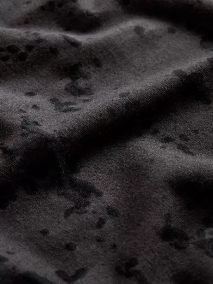 T-Shirts>John Varvatos EDEN BURNOUT CREW CARBON