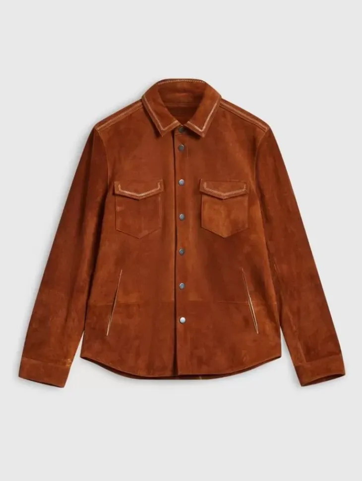 Tops|Leather & Outerwear>John Varvatos EMMONS JACKET ESPRESSO