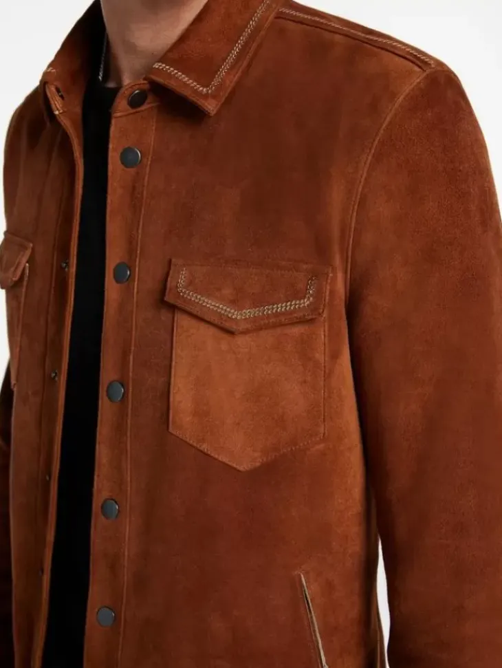 Tops|Leather & Outerwear>John Varvatos EMMONS JACKET ESPRESSO
