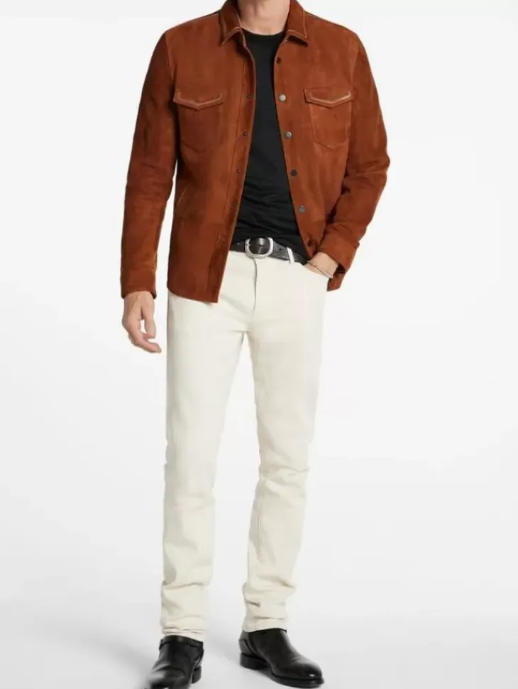Tops|Leather & Outerwear>John Varvatos EMMONS JACKET ESPRESSO