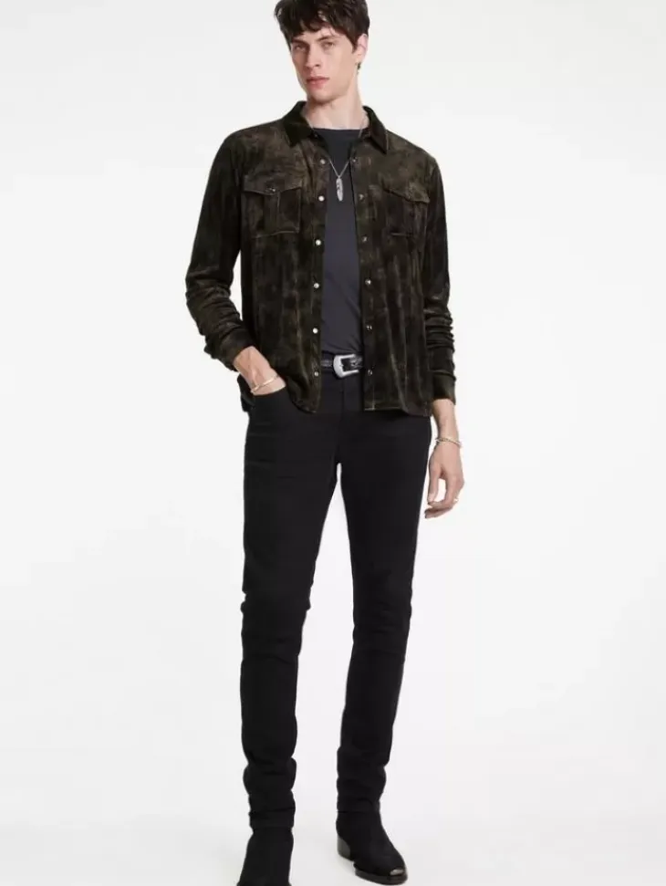 Shirts>John Varvatos FERENTINO SHIRT CHARCBROWN