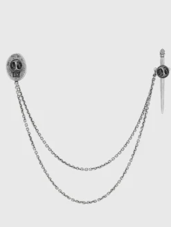 Jewelry>John Varvatos FLEUR DE LIS BROOCH NOCOLOR