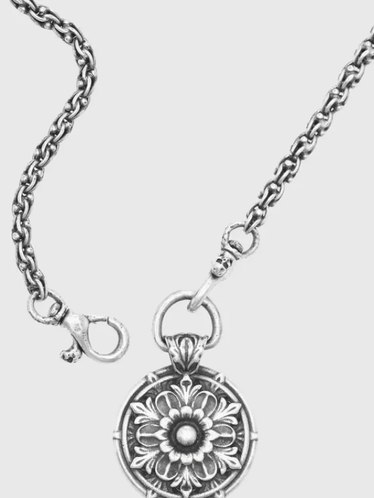Jewelry>John Varvatos FLORAL PENDANT NECKLACE NOCOLOR