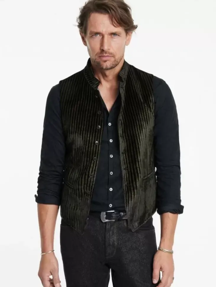 Suit Jackets>John Varvatos GLYNN VEST BLACK