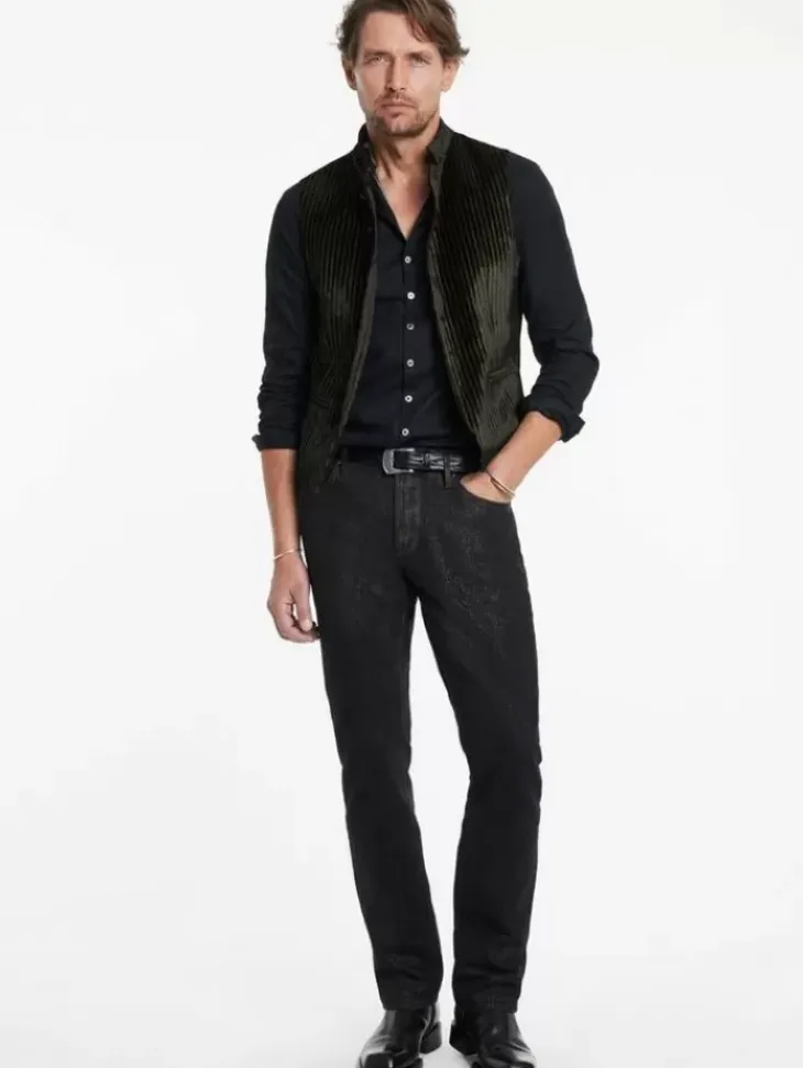 Suit Jackets>John Varvatos GLYNN VEST BLACK