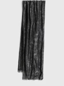 Scarves & Ties>John Varvatos GOWER SCARF CARBON