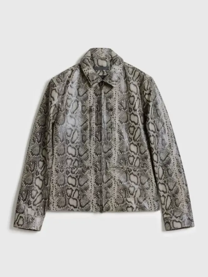 Coats And Jackets|Leather Jackets>John Varvatos GRYFFIN JACKET SMOKEDPEARLGREY