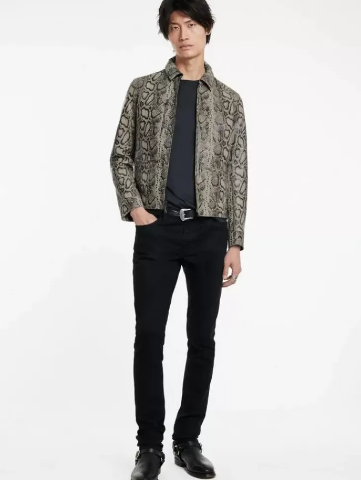 Coats And Jackets|Leather Jackets>John Varvatos GRYFFIN JACKET SMOKEDPEARLGREY