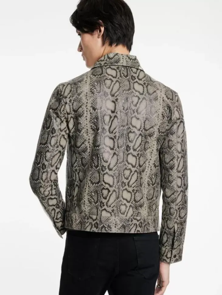 Coats And Jackets|Leather Jackets>John Varvatos GRYFFIN JACKET SMOKEDPEARLGREY