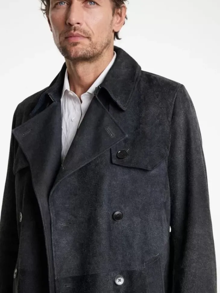 Coats And Jackets|Leather Jackets>John Varvatos HACKNEY COAT INDIGO