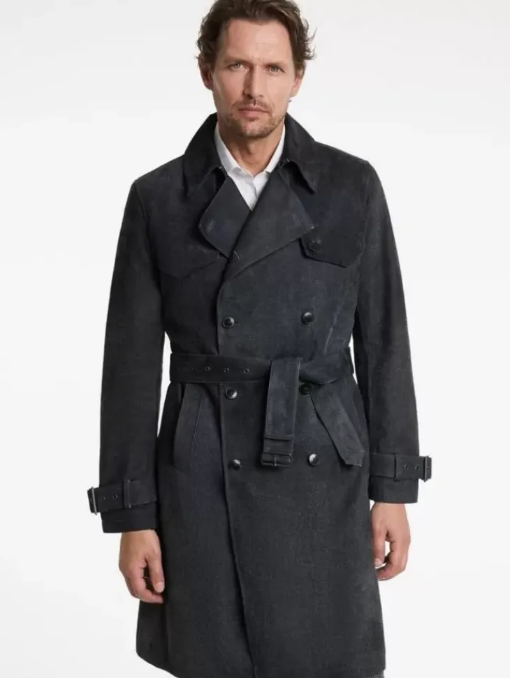 Coats And Jackets|Leather Jackets>John Varvatos HACKNEY COAT INDIGO