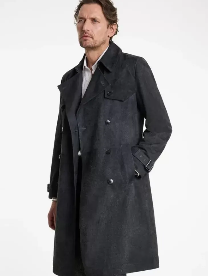 Coats And Jackets|Leather Jackets>John Varvatos HACKNEY COAT INDIGO