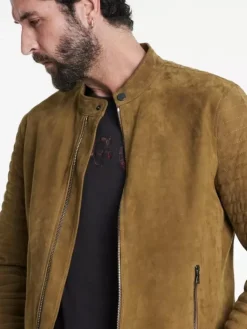 Coats And Jackets|Leather Jackets>John Varvatos HARRIS JACKET JUTE