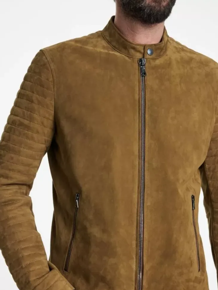 Coats And Jackets|Leather Jackets>John Varvatos HARRIS JACKET JUTE