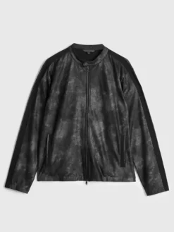 Leather & Outerwear|Tops>John Varvatos HARTLEY RACER JACKET BLACK