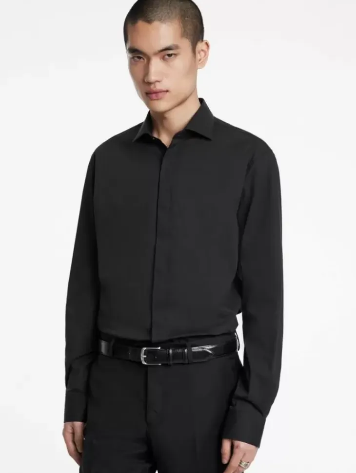 Shirts>John Varvatos HENDRIX DRESS SHIRT BLACK