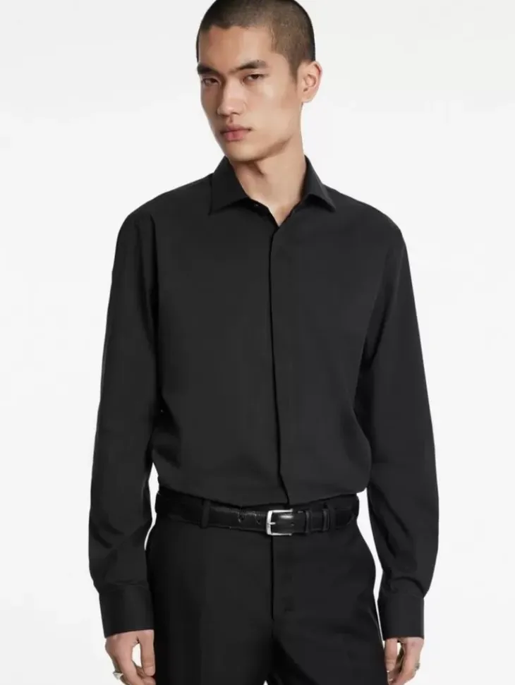 Shirts>John Varvatos HENDRIX DRESS SHIRT BLACK