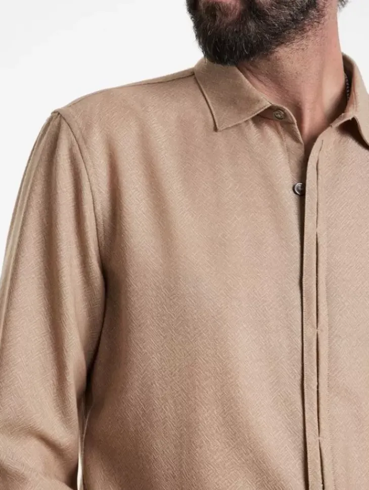 Shirts>John Varvatos HICKORY SHIRT TUMERIC
