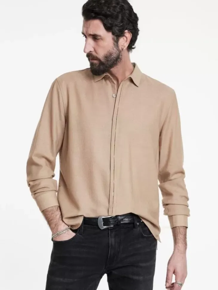 Shirts>John Varvatos HICKORY SHIRT TUMERIC