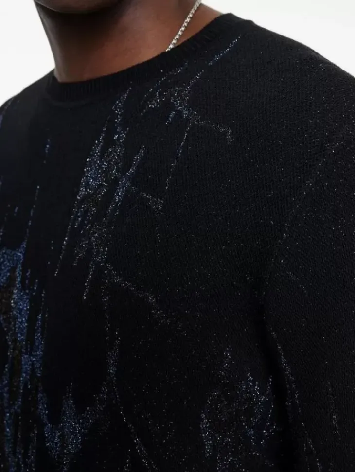 Sweaters>John Varvatos HILO CREW BLACK