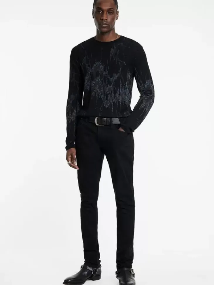 Sweaters>John Varvatos HILO CREW BLACK
