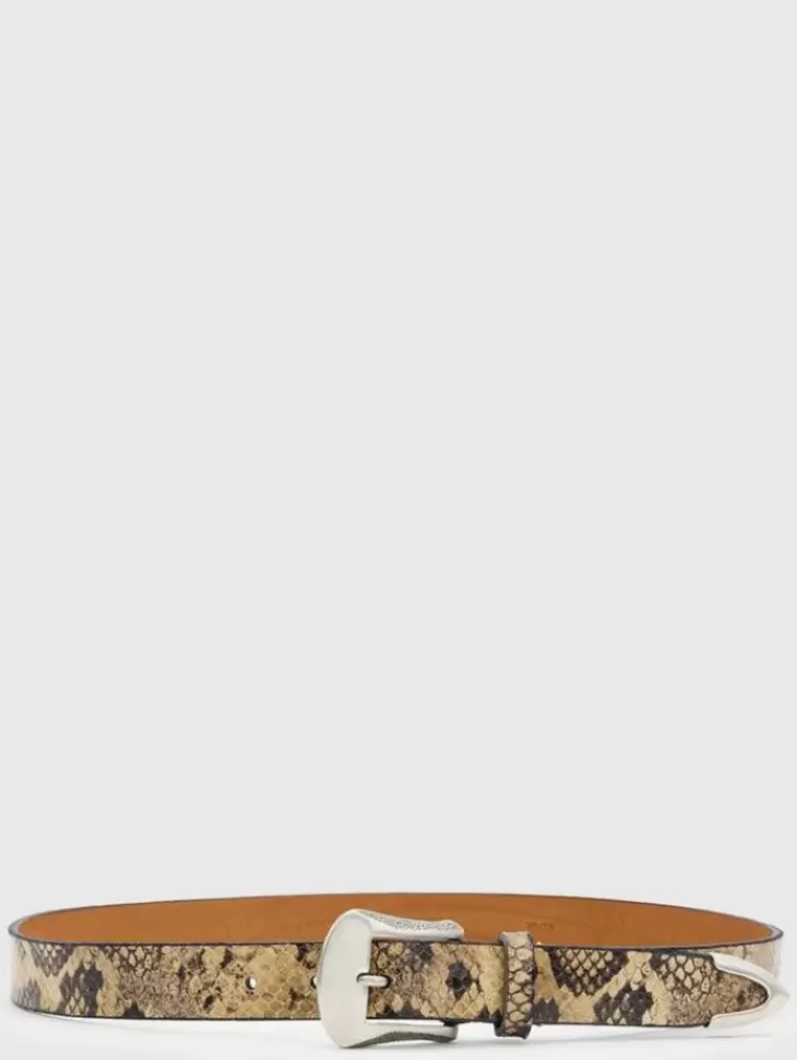 Belts|Leather Belts>John Varvatos HOUSTON BELT SALT