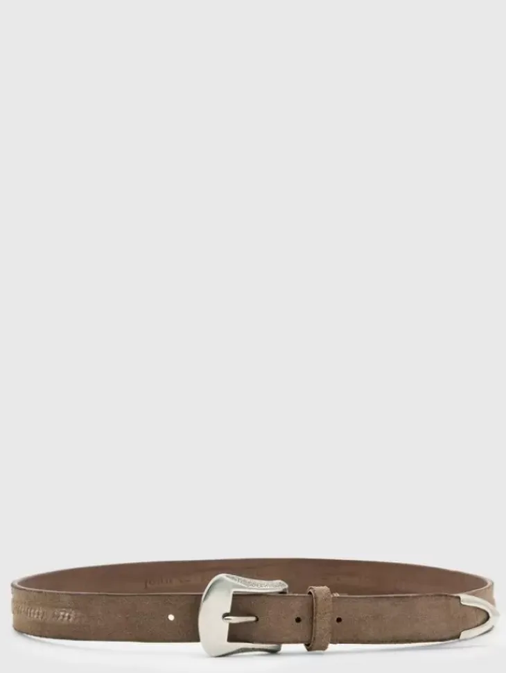 Belts|Leather Belts>John Varvatos HOUSTON BELT LEAD