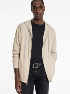 Sweaters>John Varvatos IHSAN HOODIE FOSSIL