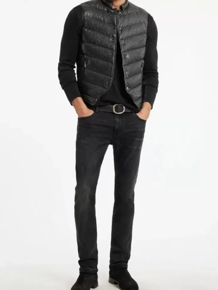 Leather & Outerwear|Tops>John Varvatos JACKSON VEST GREYSTONE
