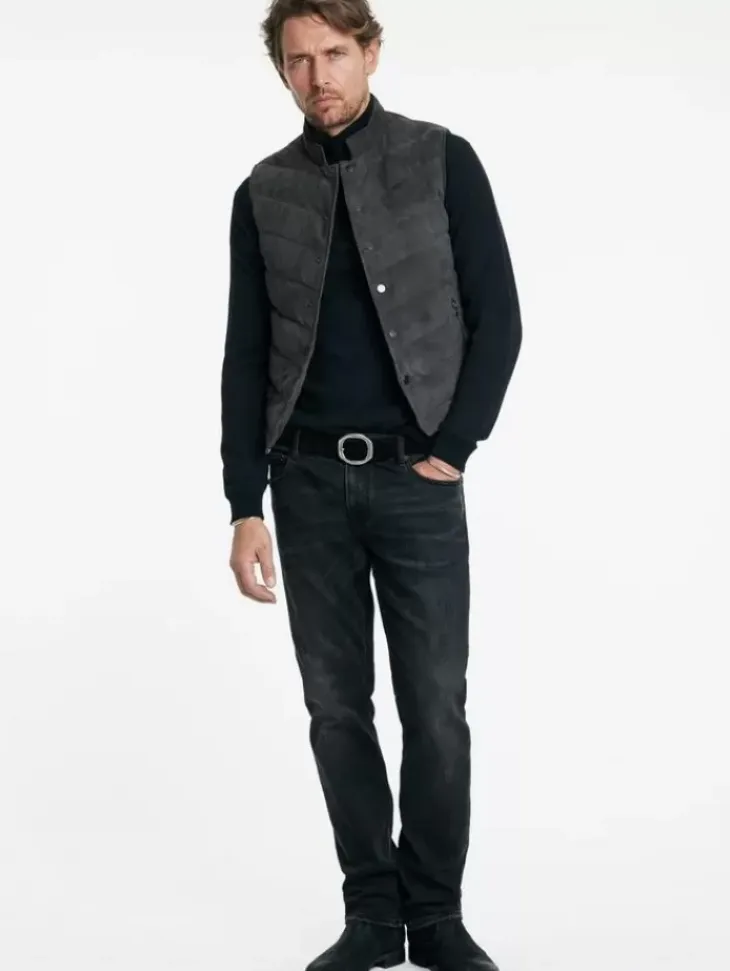 Coats And Jackets|Leather Jackets>John Varvatos JACKSON VEST CONCRETEHTR