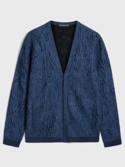 Leather & Outerwear|Tops>John Varvatos JOPLIN CARDIGAN MIDNIGHT