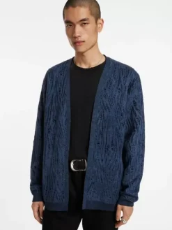 Leather & Outerwear|Tops>John Varvatos JOPLIN CARDIGAN MIDNIGHT