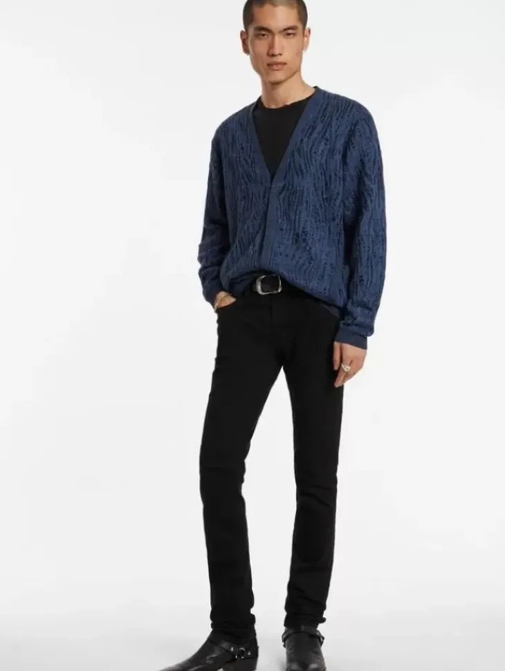 Leather & Outerwear|Tops>John Varvatos JOPLIN CARDIGAN MIDNIGHT
