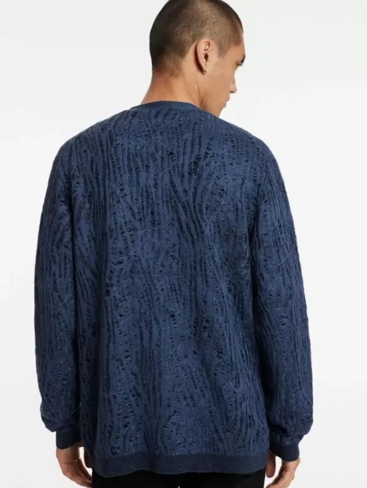 Leather & Outerwear|Tops>John Varvatos JOPLIN CARDIGAN MIDNIGHT